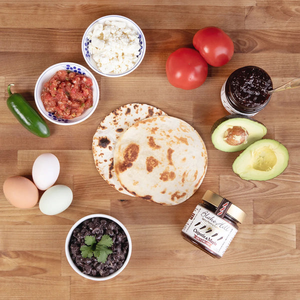 Huevos Rancheros with Chipotle Maple