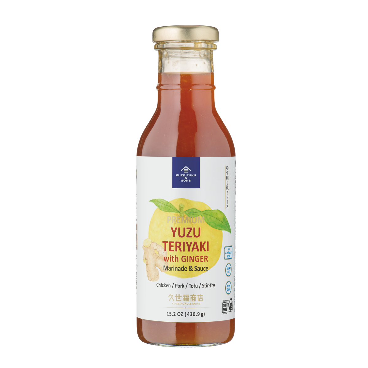 YUZU TERIYAKI WITH GINGER Marinade & Sauce 15.2 OZ. – Kuze Fuku & Sons