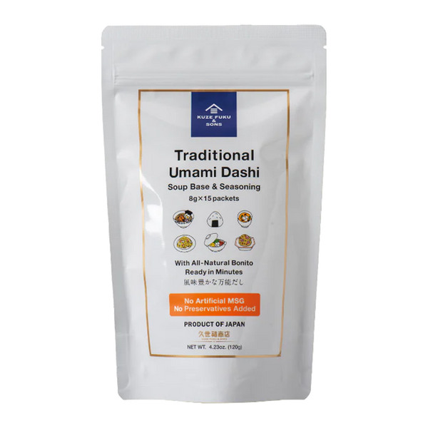Kuze Fuku Traditional Umami Dashi Soup Base & Seasoning 15-packets 4.23 oz (120g)