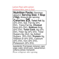 Bonnie's Lemon Pear with Lemon Verbena - Mini Jam 1.5 oz