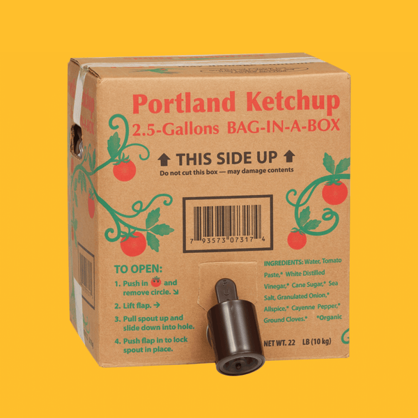 Portlandia 2.5 Gallon Organic Ketchup or Mustard